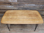 Ercol Blonde Elm Dining Table Industrial Hairpin Legs Rustic Kitchen Table