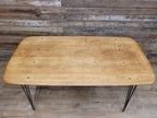 Ercol Blonde Elm Dining Table Industrial Hairpin Legs Rustic Kitchen Table