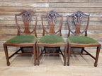 Prince Of Wales Hepplewhite Dining Chairs Mahogany Set Six Shield Back