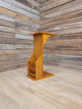 Teak Magazine Rack Side Table Vintage Telephone Stand Lamp Table