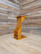 Teak Magazine Rack Side Table Vintage Telephone Stand Lamp Table