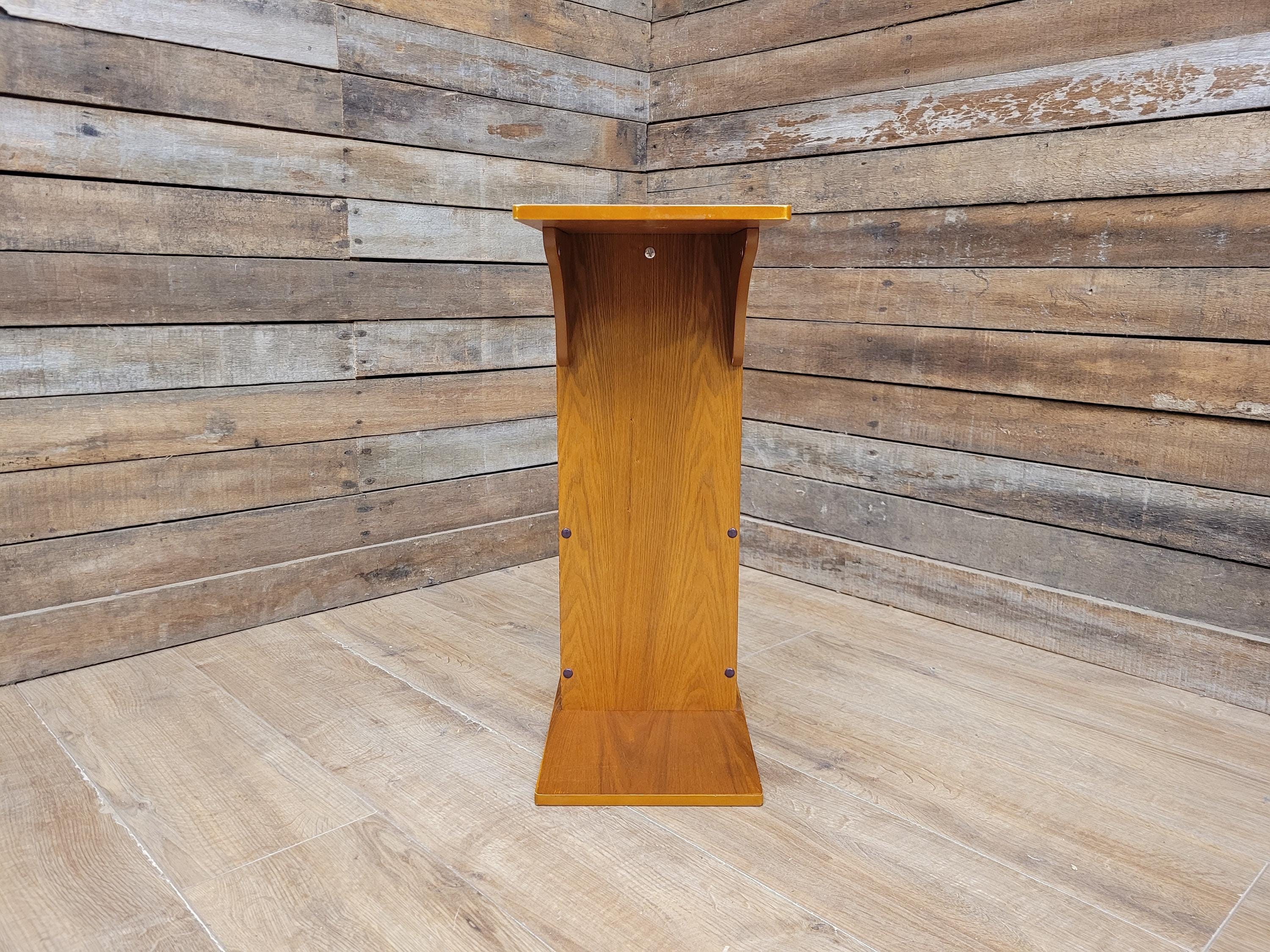 Teak Magazine Rack Side Table Vintage Telephone Stand Lamp Table