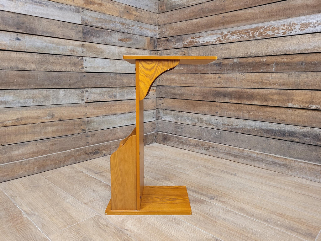 Teak Magazine Rack Side Table Vintage Telephone Stand Lamp Table