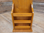 Teak Magazine Rack Side Table Vintage Telephone Stand Lamp Table