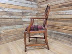 Mahogany Armchair Shield Back Hepplewhite Prince Of Wales Tartan Chair