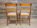 Pair Dining Chairs Mahogany Regency Style Sabre Leg Upholstered Seats