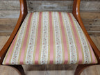 Pair Dining Chairs Mahogany Regency Style Sabre Leg Upholstered Seats