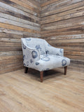 Tub Chair Upholstered Armchair Occasional Chair Clock Print Lounge Seat