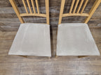 Ikea Borje Oak Dining Chairs Upholstered Seat Set Of Six