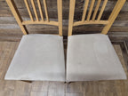 Ikea Borje Oak Dining Chairs Upholstered Seat Set Of Six