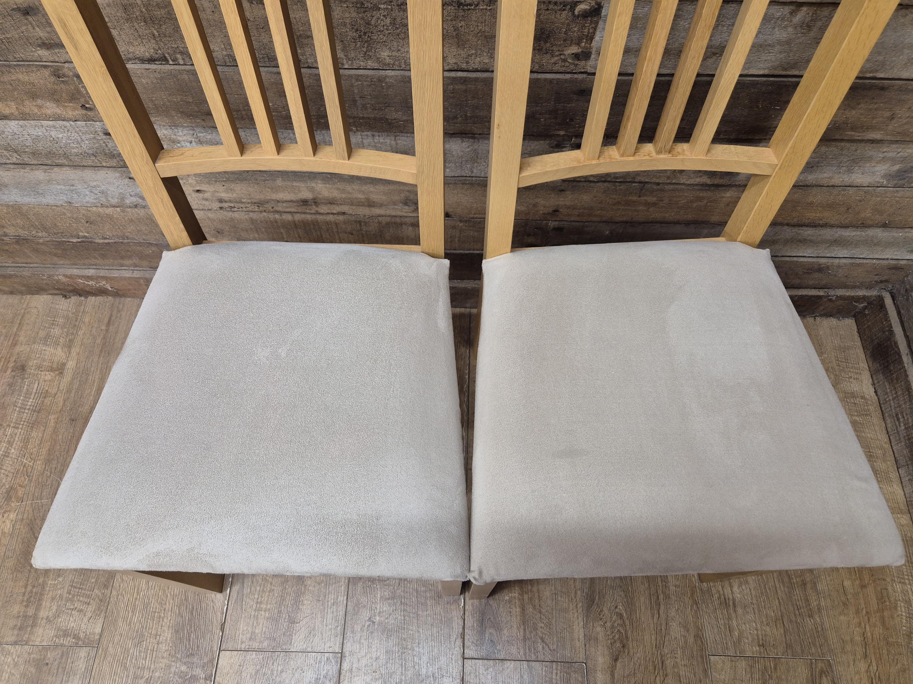 Ikea Borje Oak Dining Chairs Upholstered Seat Set Of Six