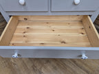 Painted Pine Chest Of Drawers Grey 2 Over 3 Chest Ceramic Handles