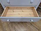 Painted Pine Chest Of Drawers Grey 2 Over 3 Chest Ceramic Handles