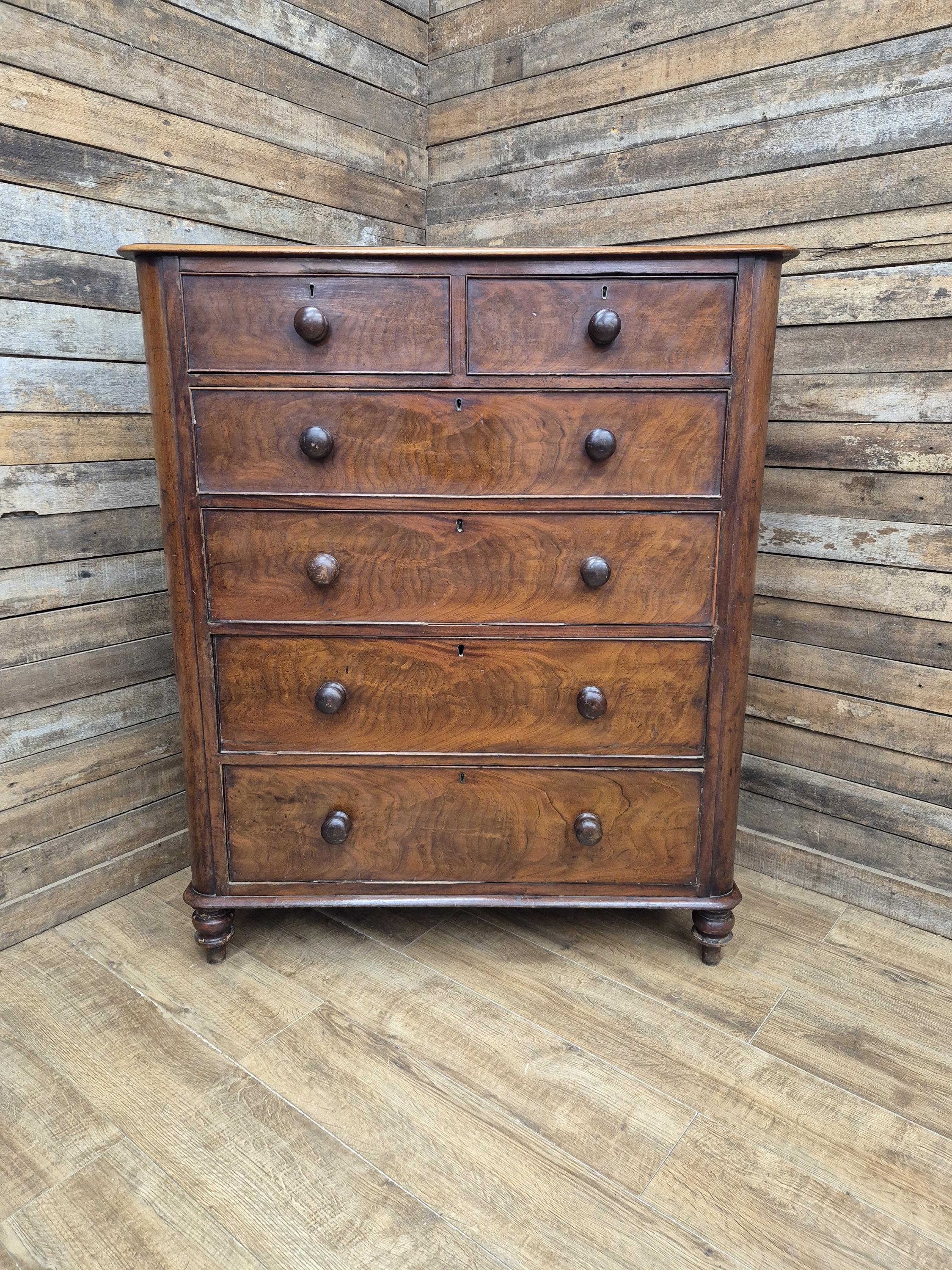 Victorian Mahogany Chest Of Drawers Two Over Four Tallboy