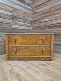 Lebus Oak Two Drawer Blanket Box Storage Chest