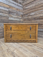 Lebus Oak Two Drawer Blanket Box Storage Chest