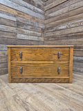 Lebus Oak Two Drawer Blanket Box Storage Chest