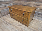 Lebus Oak Two Drawer Blanket Box Storage Chest