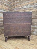 Mahogany Bow Front Chest Of Drawers Regency Style Five Drawer