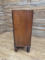 Mahogany Bow Front Chest Of Drawers Regency Style Five Drawer