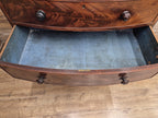 Mahogany Bow Front Chest Of Drawers Regency Style Five Drawer