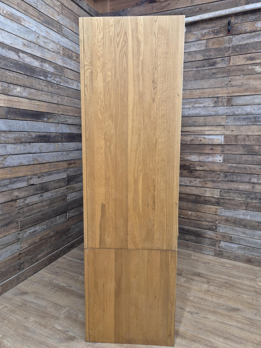 Oak Double Wardrobe Five Drawer Rustic Bedroom Armoire Storage