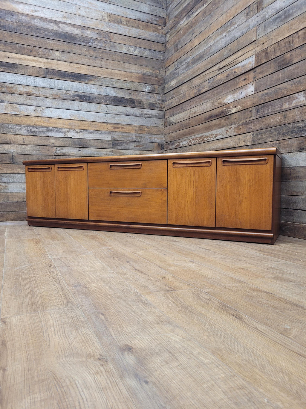 Teak Sideboard Mid Century Drawers Credenza Retro Long John MCM Cupboard