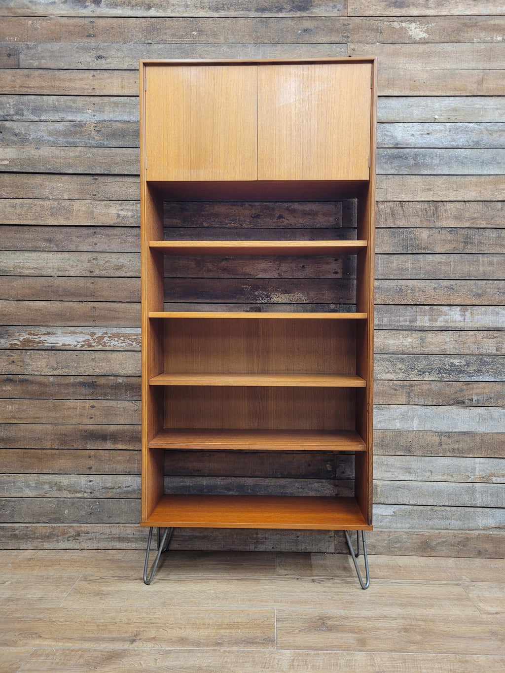 G Plan Bookcase Teak Mid Century Hairpin Leg Shelving Cabinet Retro Chic