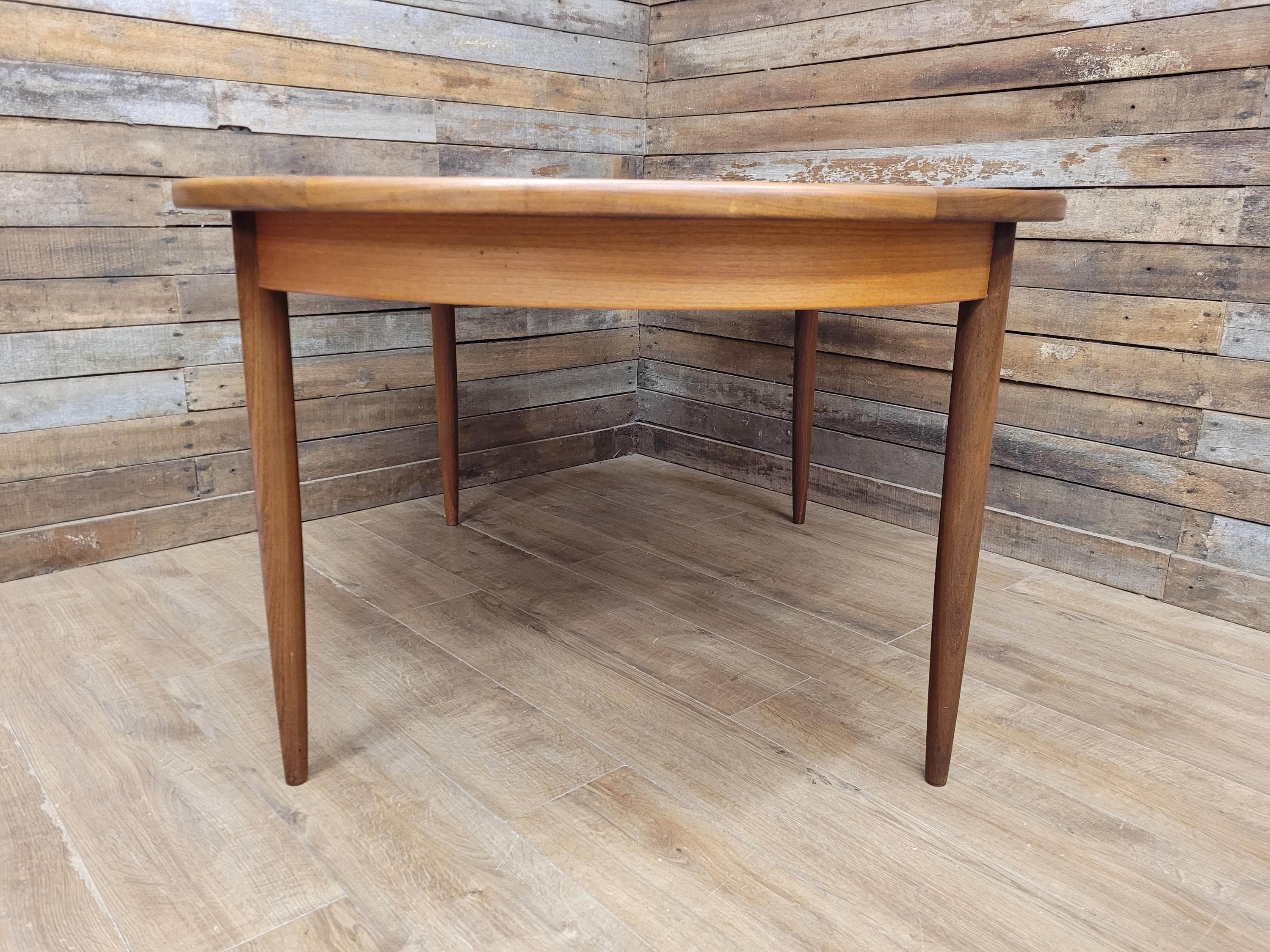 G Plan Fresco Dining Table Teak Mid Century Oval Extending Vintage