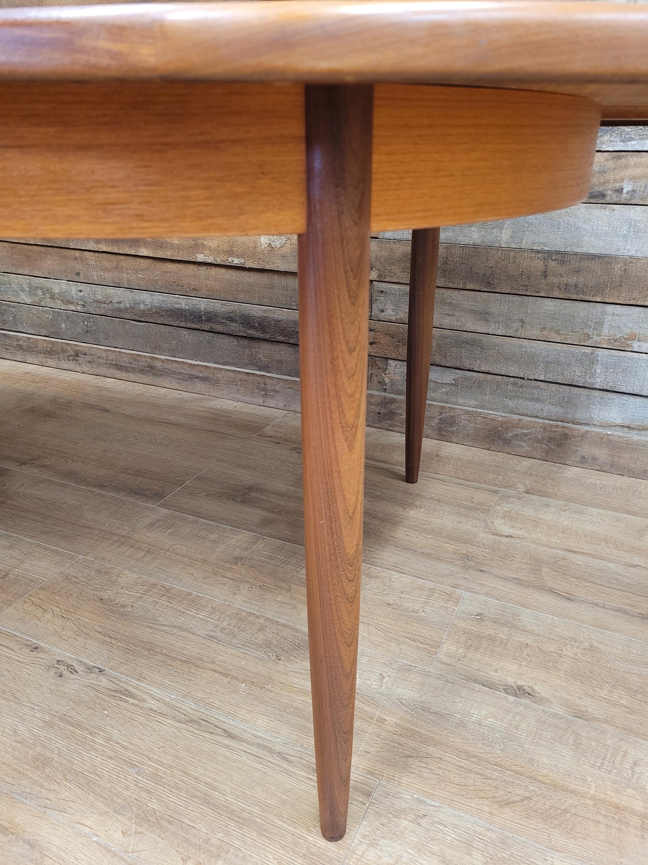 G Plan Fresco Dining Table Teak Mid Century Oval Extending Vintage