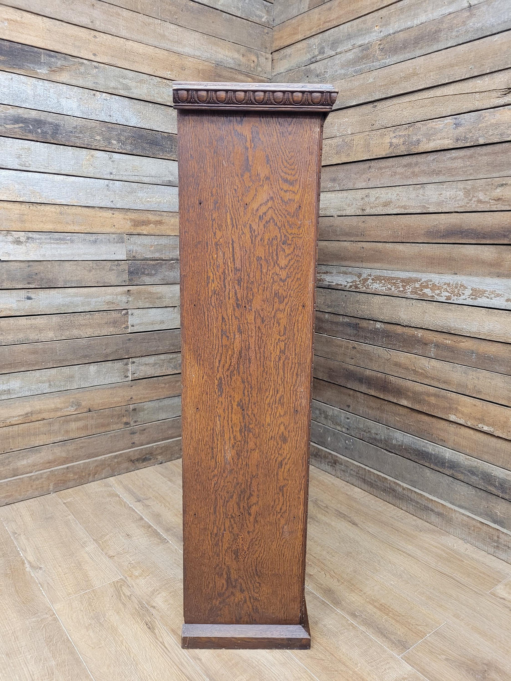 Victorian Oak Open Bookcase Antique Five Shelf Display Cabinet