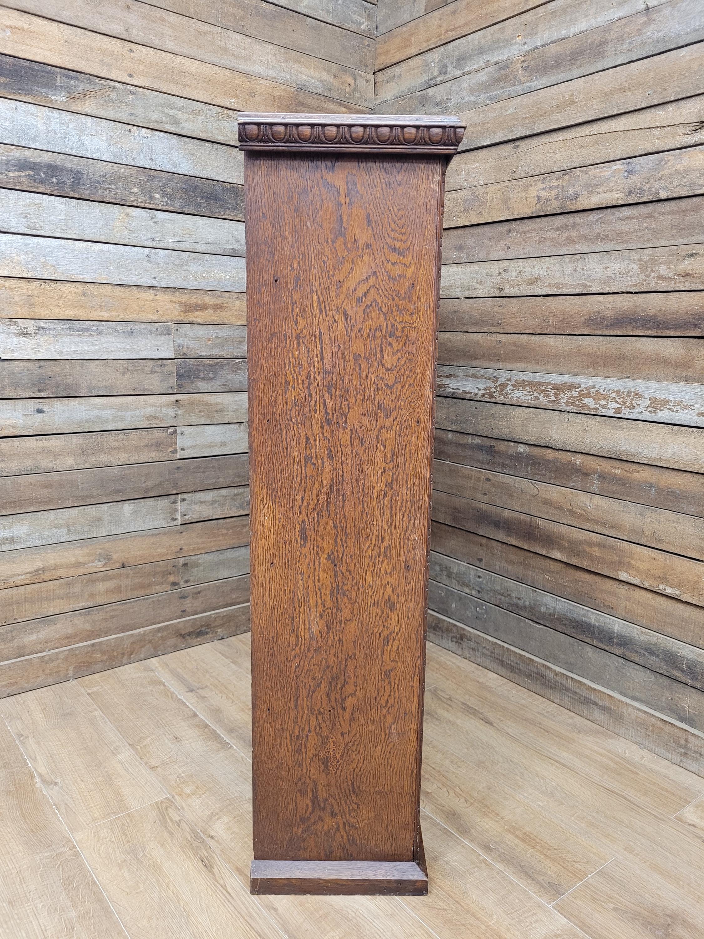 Victorian Oak Open Bookcase Antique Five Shelf Display Cabinet