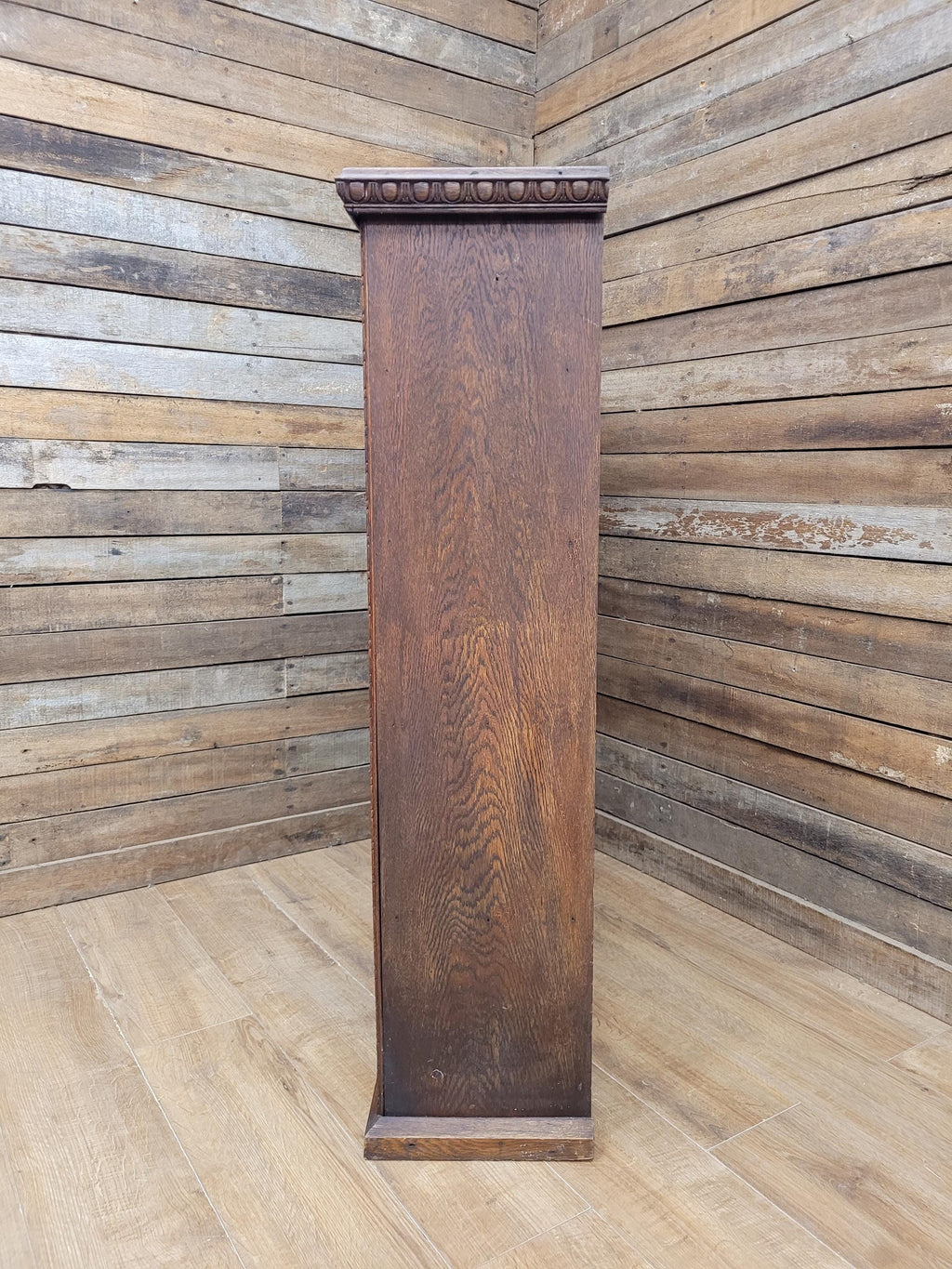 Victorian Oak Open Bookcase Antique Five Shelf Display Cabinet