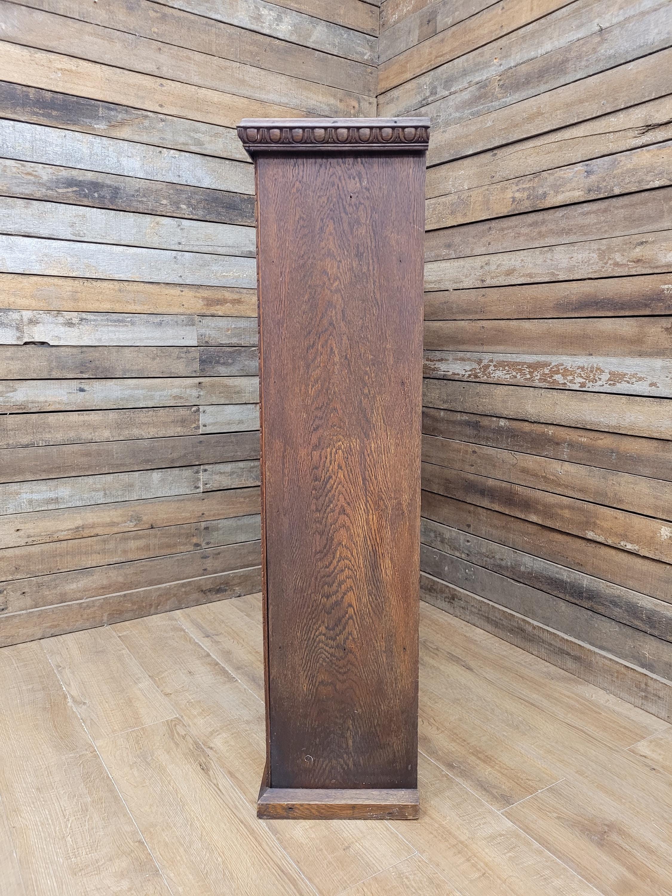 Victorian Oak Open Bookcase Antique Five Shelf Display Cabinet