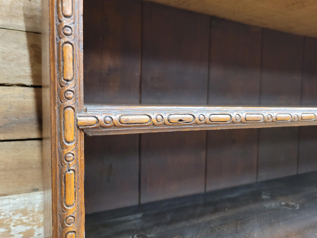 Victorian Oak Open Bookcase Antique Five Shelf Display Cabinet