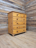 Barnsbury Pine Chest Of Drawers Scandinavian Timber Five Drawer