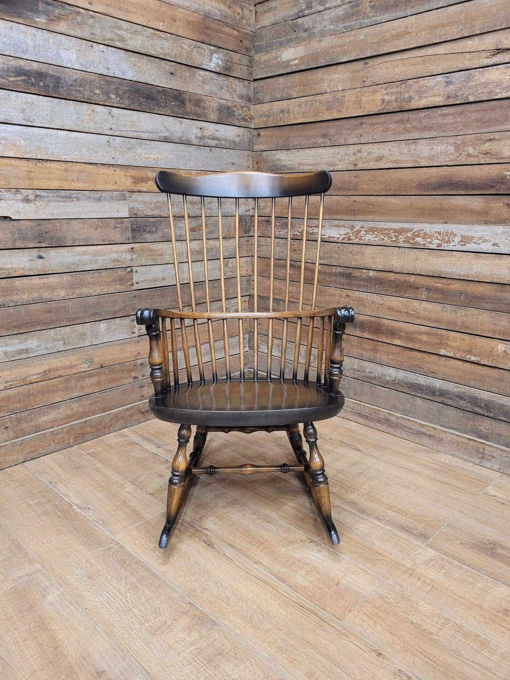 Sack Back Windsor Rocking Chair High Back Smokers Bow Armchair