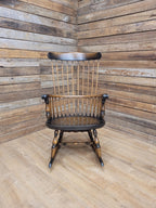 Sack Back Windsor Rocking Chair High Back Smokers Bow Armchair