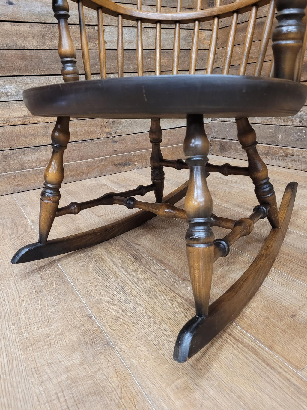 Sack Back Windsor Rocking Chair High Back Smokers Bow Armchair