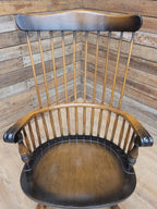 Sack Back Windsor Rocking Chair High Back Smokers Bow Armchair