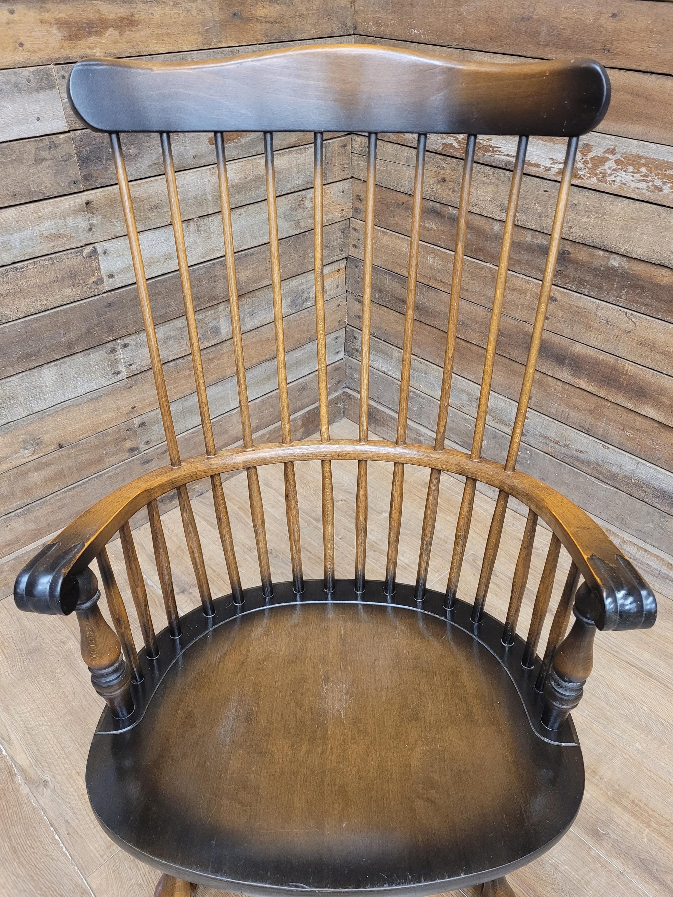 Sack Back Windsor Rocking Chair High Back Smokers Bow Armchair