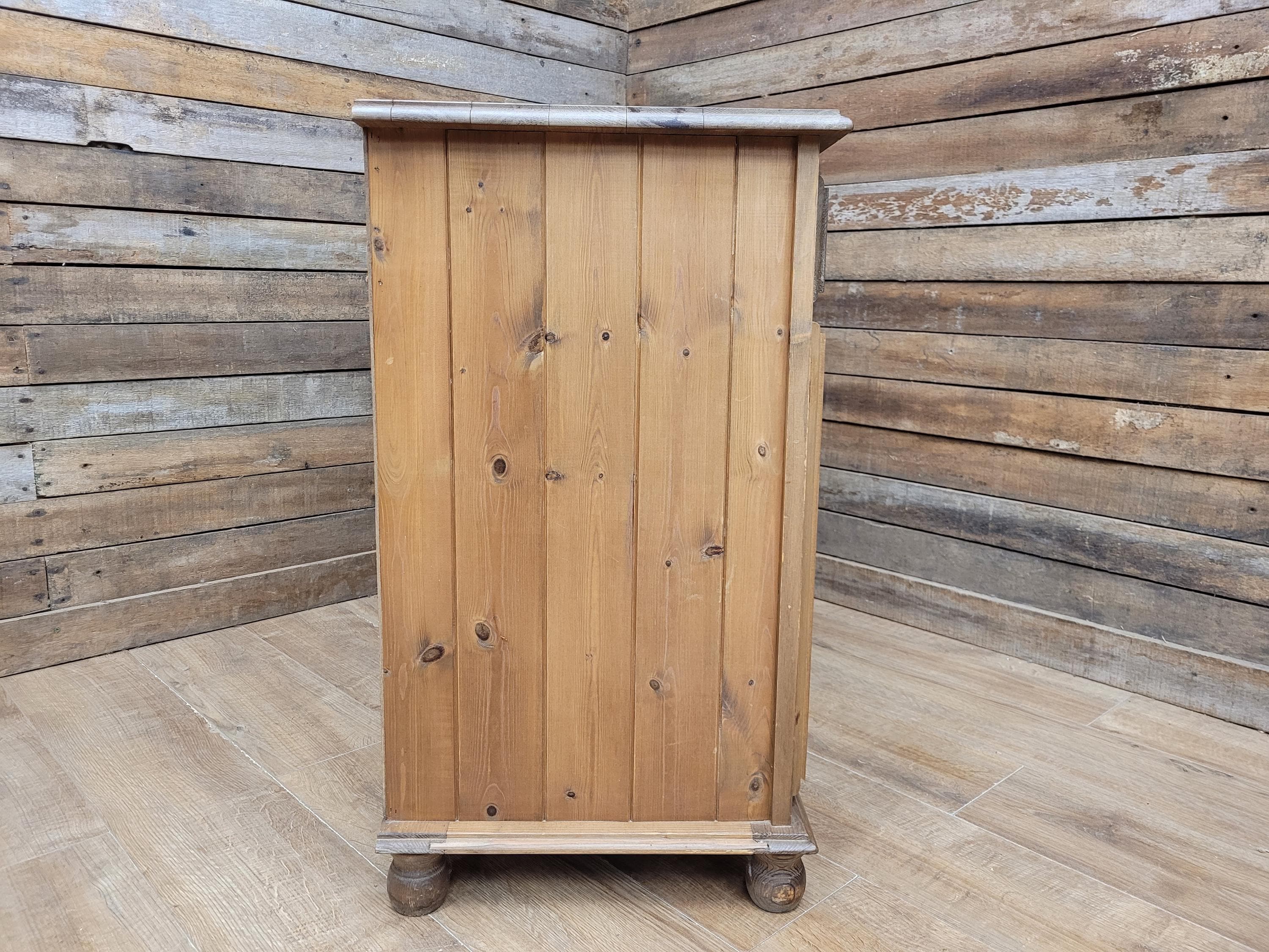 Pine Sideboard Cupboard Rustic Farmhouse Two Drawer Two Door Cabinet