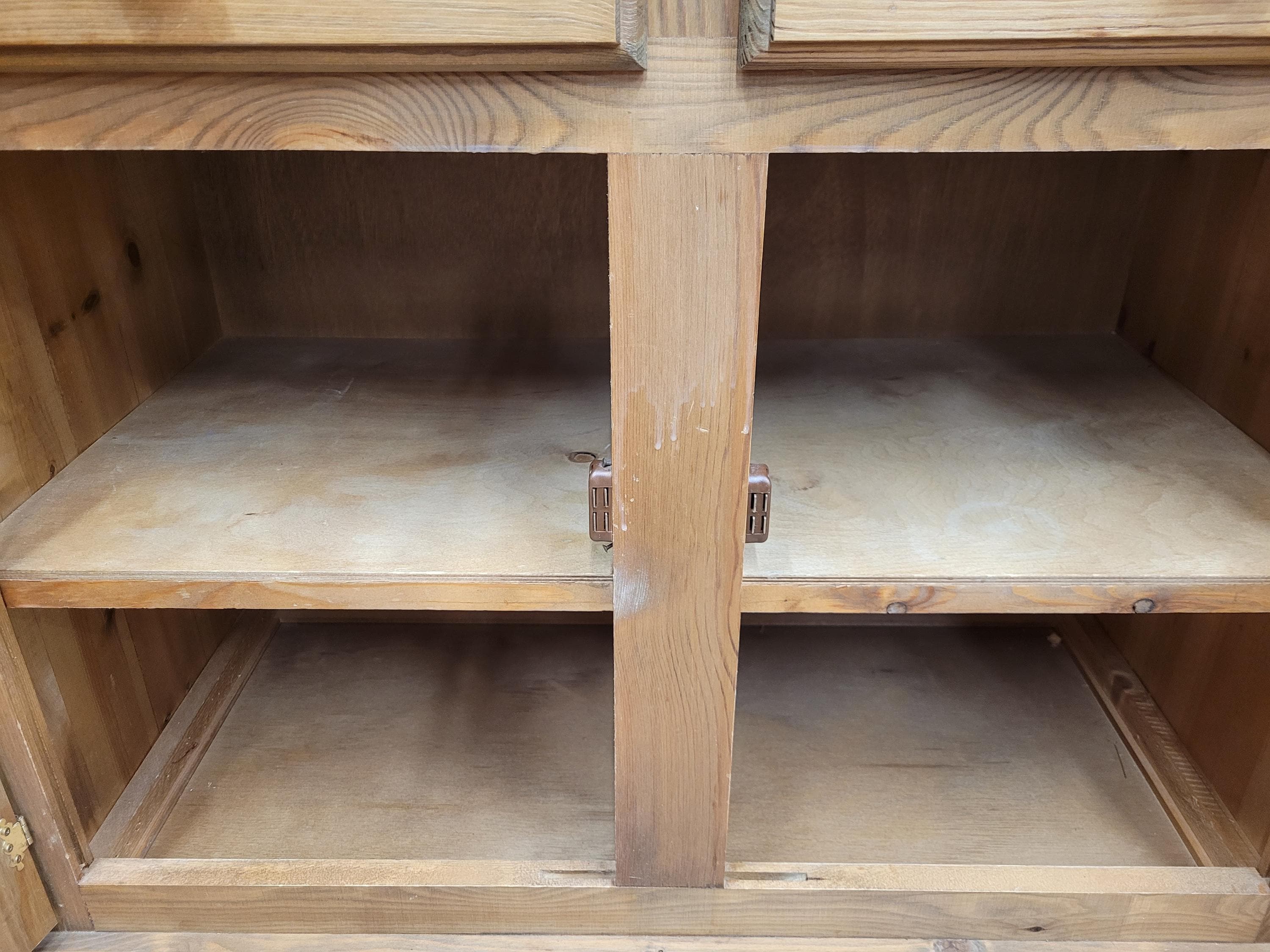 Pine Sideboard Cupboard Rustic Farmhouse Two Drawer Two Door Cabinet