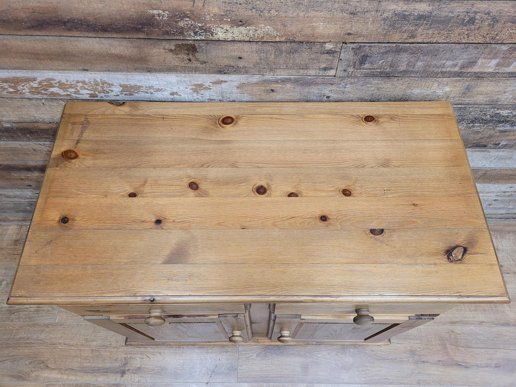 Pine Sideboard Cupboard Rustic Farmhouse Two Drawer Two Door Cabinet