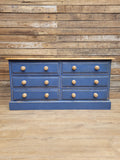 Pine Six Drawer Painted Dresser Sideboard Country Farmhouse Storage