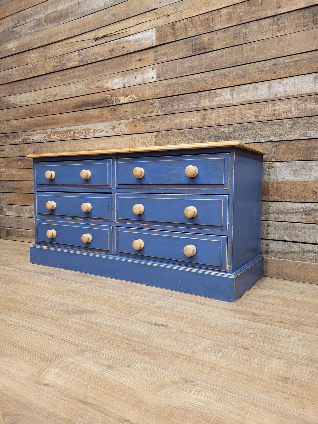 Pine Six Drawer Painted Dresser Sideboard Country Farmhouse Storage