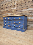 Pine Six Drawer Painted Dresser Sideboard Country Farmhouse Storage