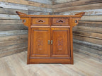 Hardwood Sideboard Cabinet Carved Two Drawer Two Door Cupboard