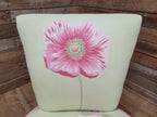 Floral Upholstered Slipper Chair Vintage Style Ruffled Accent Seat