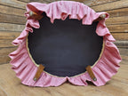 Floral Upholstered Slipper Chair Vintage Style Ruffled Accent Seat
